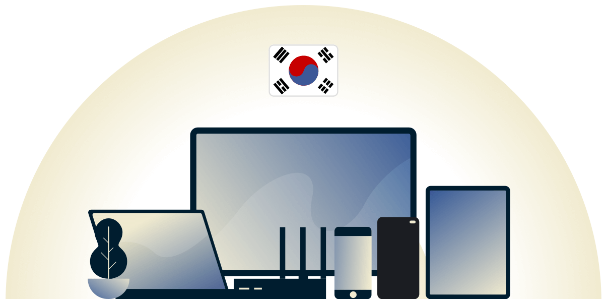 Südkorea VPN schützt eine Vielzahl von Geräten.
